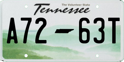TN license plate A7263T