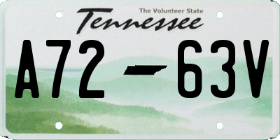 TN license plate A7263V