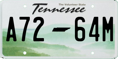 TN license plate A7264M