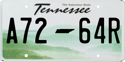 TN license plate A7264R