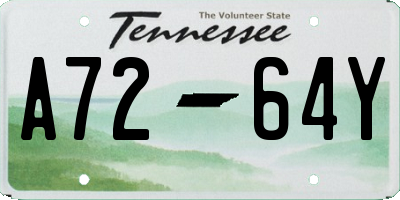 TN license plate A7264Y