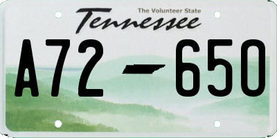 TN license plate A7265O