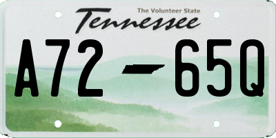TN license plate A7265Q