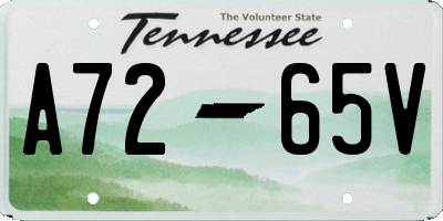 TN license plate A7265V