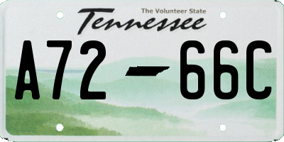 TN license plate A7266C