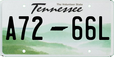 TN license plate A7266L
