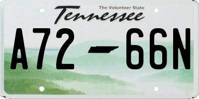 TN license plate A7266N