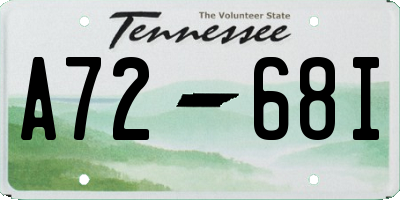 TN license plate A7268I