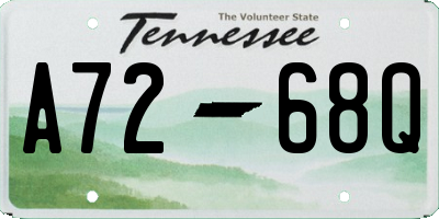 TN license plate A7268Q