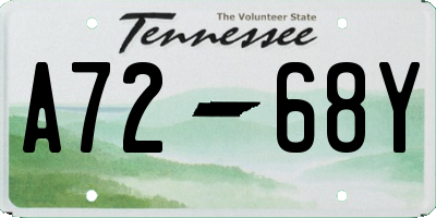 TN license plate A7268Y