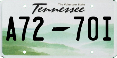 TN license plate A7270I