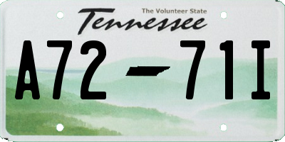TN license plate A7271I