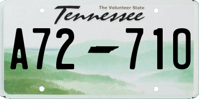 TN license plate A7271O