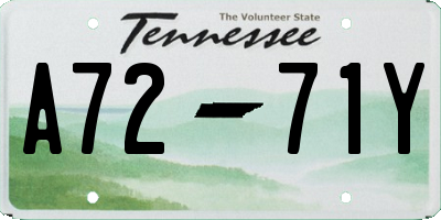 TN license plate A7271Y