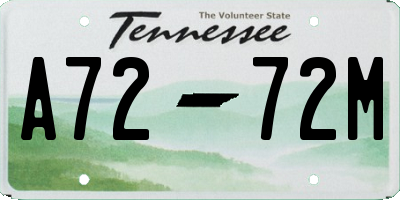 TN license plate A7272M
