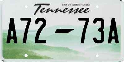 TN license plate A7273A