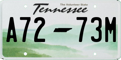 TN license plate A7273M
