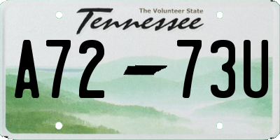 TN license plate A7273U