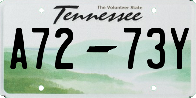 TN license plate A7273Y