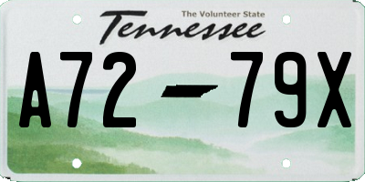 TN license plate A7279X