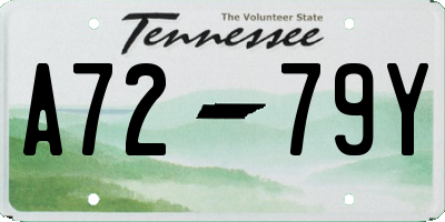 TN license plate A7279Y