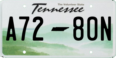 TN license plate A7280N