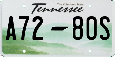 TN license plate A7280S