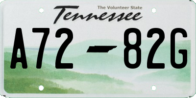 TN license plate A7282G