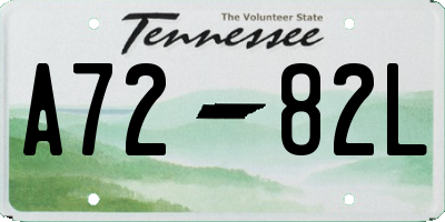 TN license plate A7282L