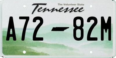 TN license plate A7282M