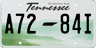 TN license plate A7284I