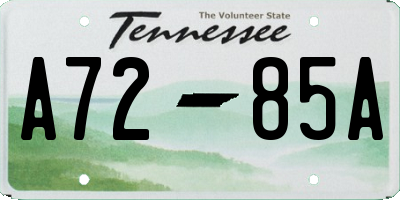 TN license plate A7285A