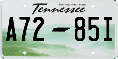 TN license plate A7285I