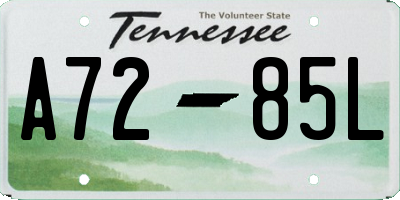TN license plate A7285L