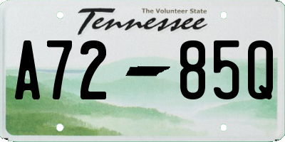TN license plate A7285Q