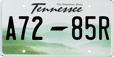 TN license plate A7285R
