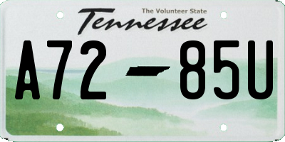 TN license plate A7285U