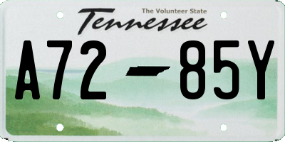 TN license plate A7285Y