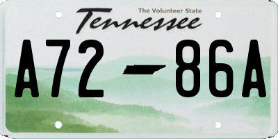 TN license plate A7286A