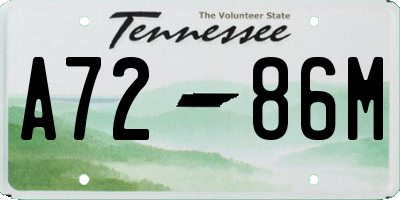 TN license plate A7286M