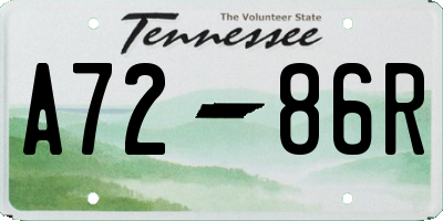 TN license plate A7286R