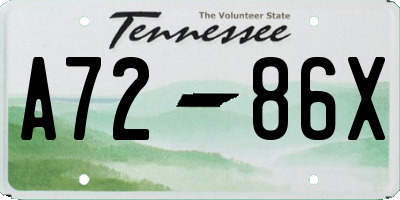 TN license plate A7286X