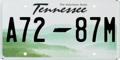 TN license plate A7287M