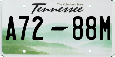 TN license plate A7288M