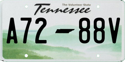 TN license plate A7288V
