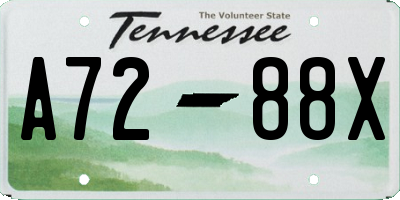 TN license plate A7288X