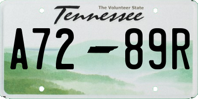 TN license plate A7289R
