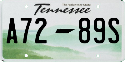 TN license plate A7289S
