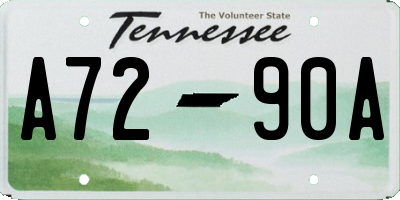 TN license plate A7290A