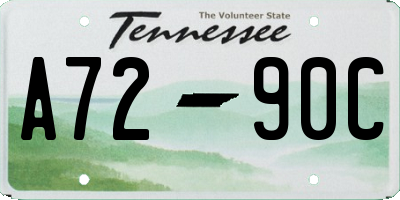 TN license plate A7290C
